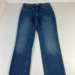 Madewell Jeans Women's 23 The Slim Boy Jean Blue Fade Stretch Denim Pants